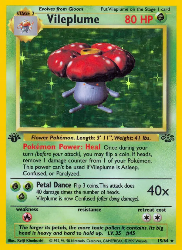 Vileplume 15 card from Jungle