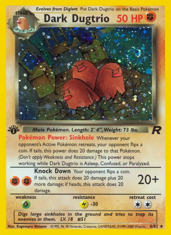 Dark Dugtrio 6 — the most expensive Dugtrio card