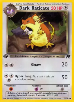 Dark Raticate — Team Rocket #51