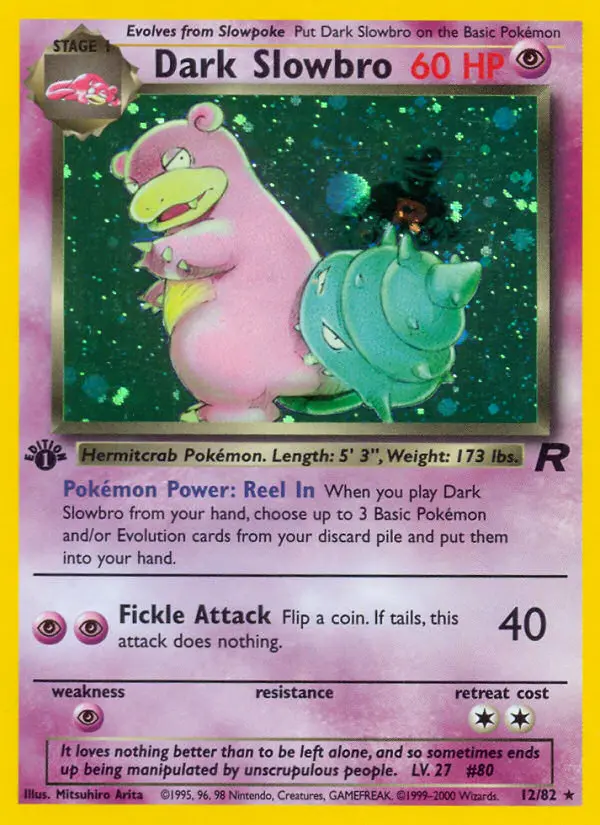 Dark Slowbro 12 card from Team Rocket