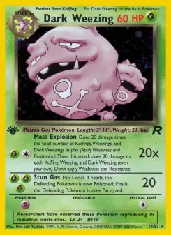 Dark Weezing — Team Rocket 14
