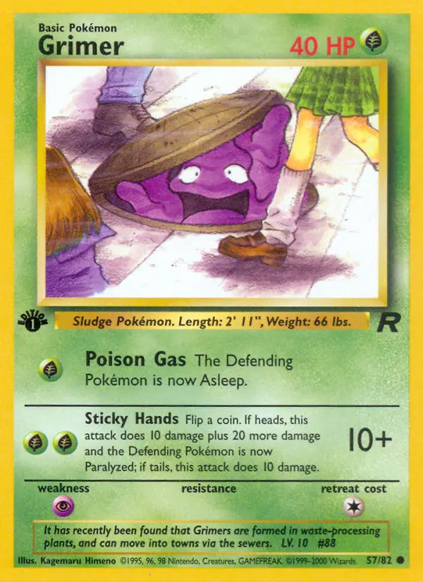 Grimer 57 card from Team Rocket