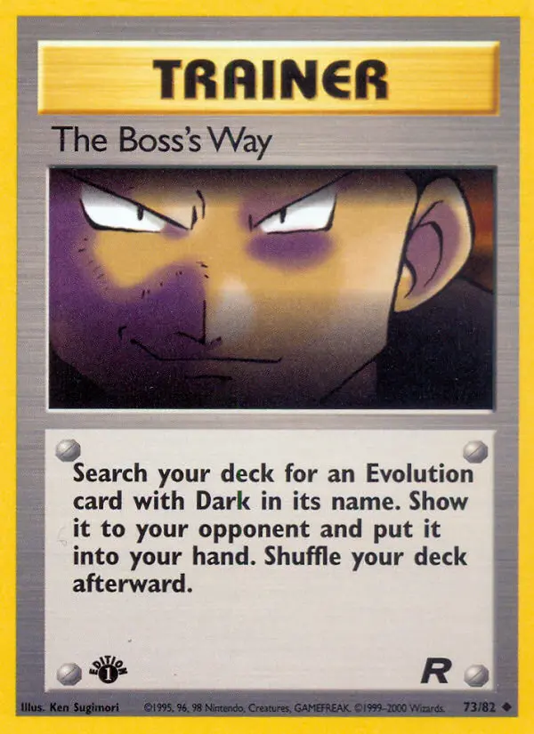 The Boss's Way 73 — Team Rocket 73, 1st Edition finish