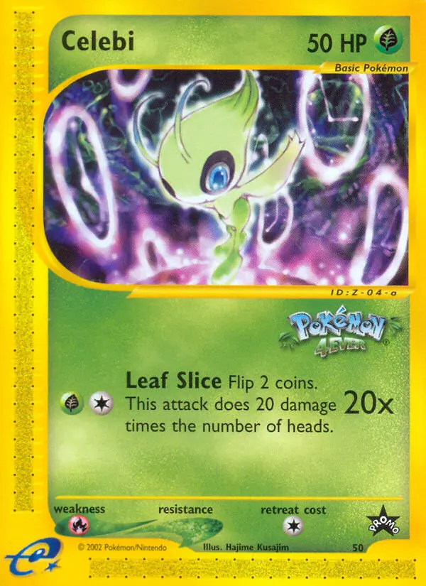 Celebi 50 card from Wizards Black Star Promos