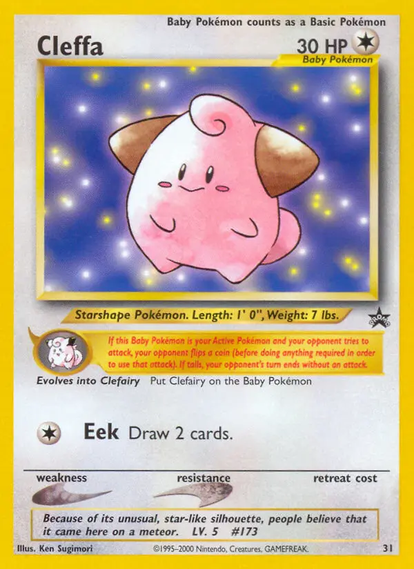 Cleffa 31 card from Wizards Black Star Promos