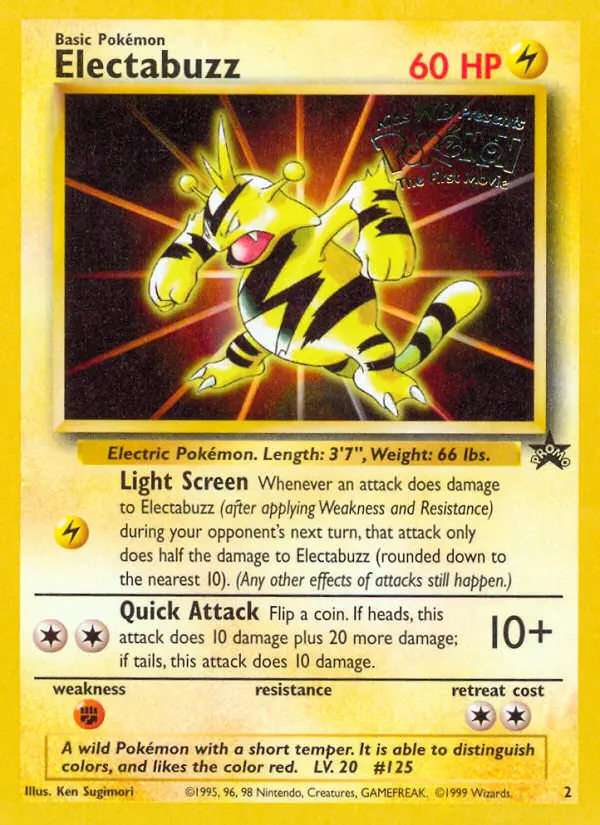 Electabuzz 2 card from Wizards Black Star Promos