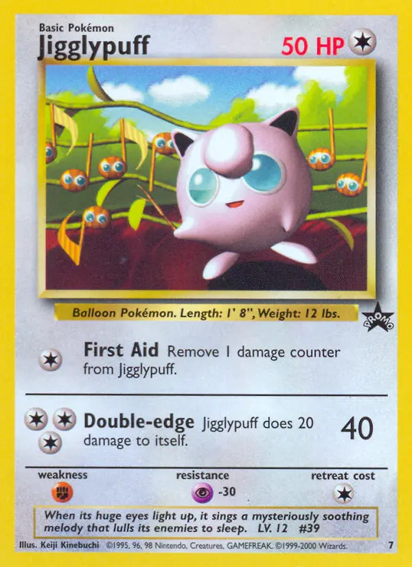 Jigglypuff 7 card from Wizards Black Star Promos