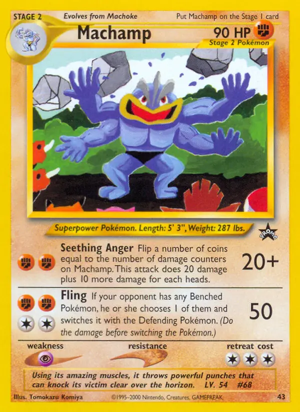 Machamp 43 card from Wizards Black Star Promos