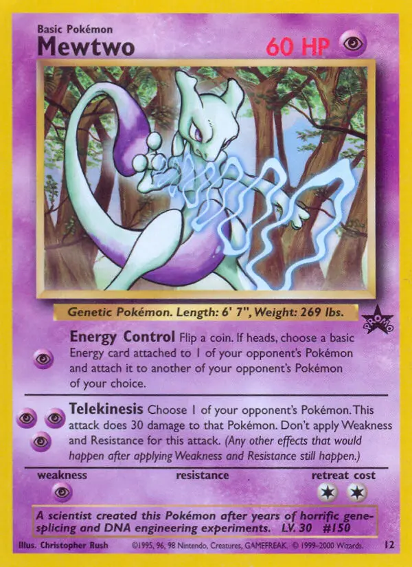 Mewtwo 12 card from Wizards Black Star Promos