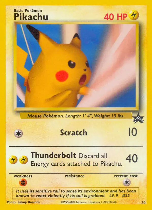 Pikachu 26 — Wizards Black Star Promos 26, Normal finish