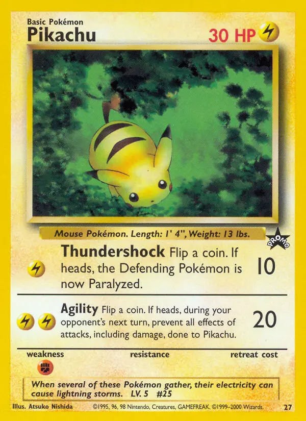 Pikachu 27 — Wizards Black Star Promos 27, Normal finish