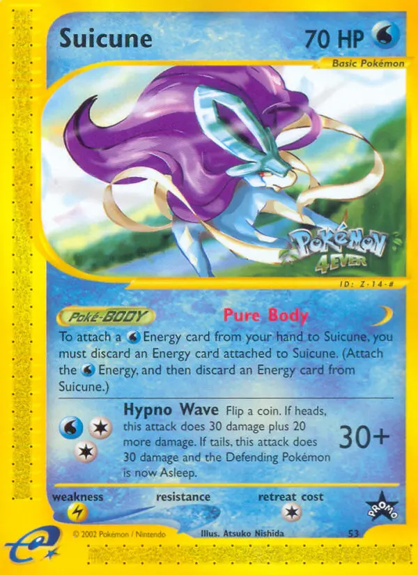 Suicune 53 card from Wizards Black Star Promos