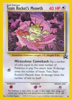 Team Rocket's Meowth — Wizards Black Star Promos #18