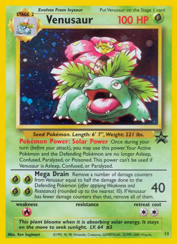 Venusaur 13 — Wizards Black Star Promos 13, Holofoil finish