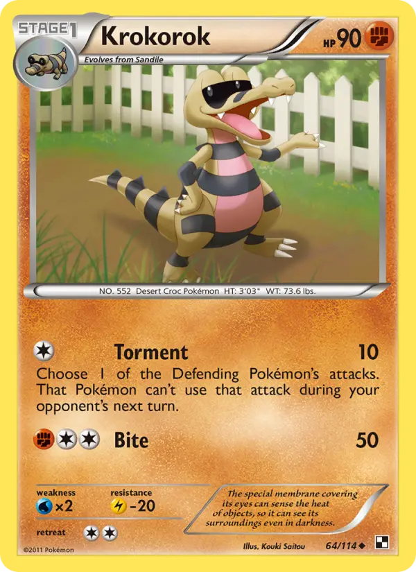 Krokorok 64 card from Black & White