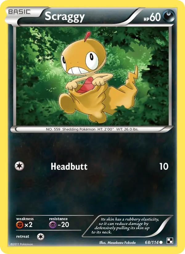 Scraggy 68 card from Black & White