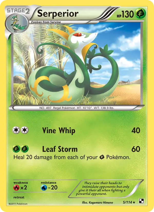 Serperior 5 card from Black & White