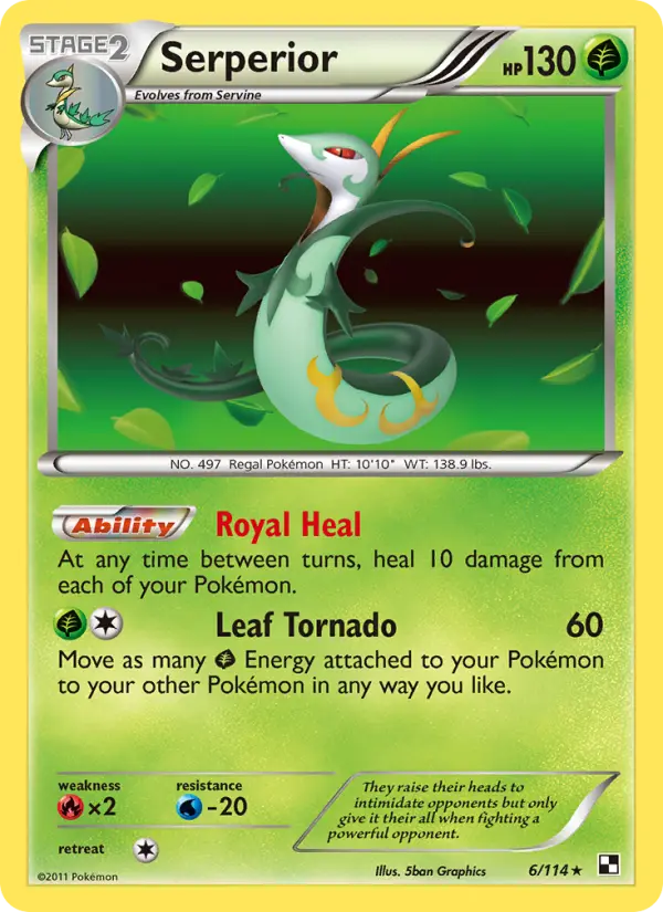 Serperior 6 card from Black & White