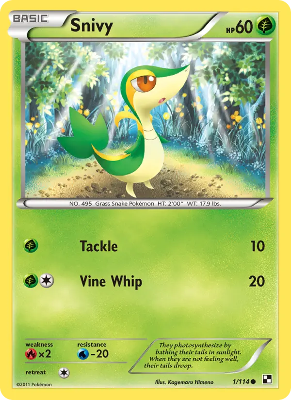 Snivy 1 — McDonald's Collection 2011 1, Holofoil finish