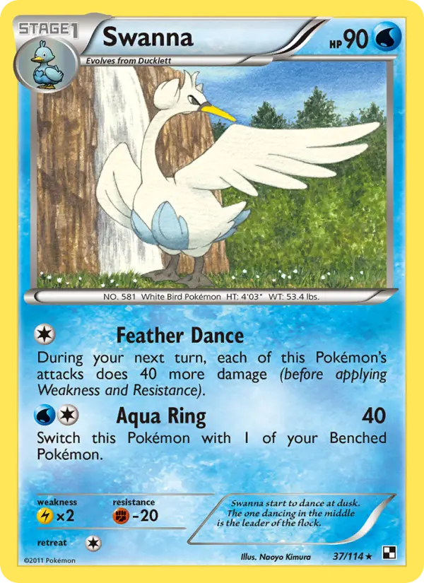 Swanna 37 card from Black & White