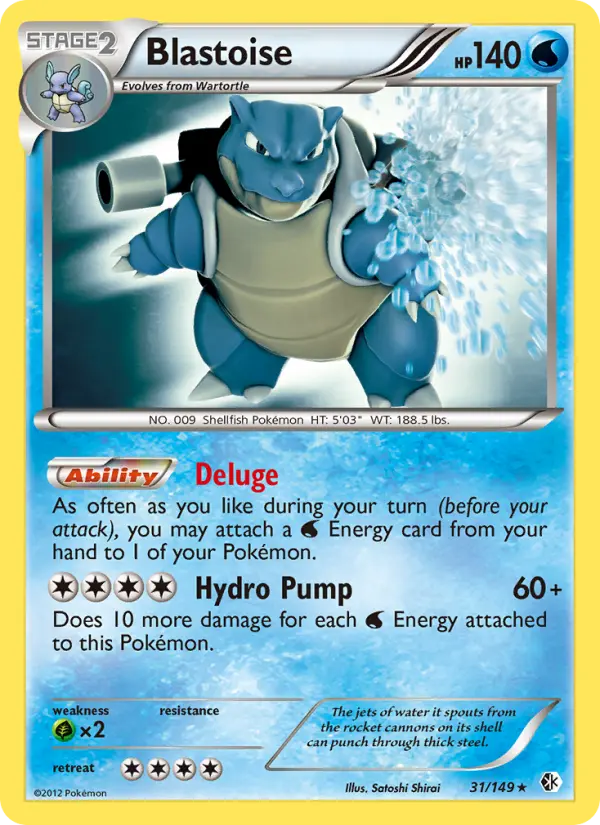 Blastoise 31 card from Boundaries Crossed