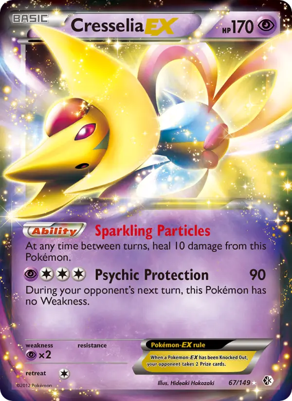 Cresselia-EX 67 — Boundaries Crossed 67, Holofoil finish