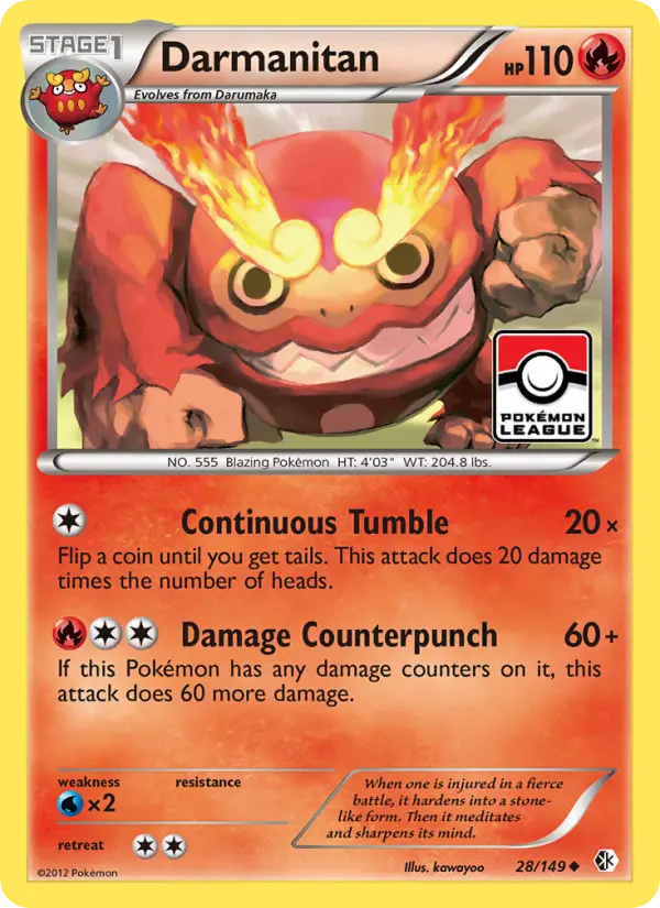Darmanitan 28 card from Boundaries Crossed