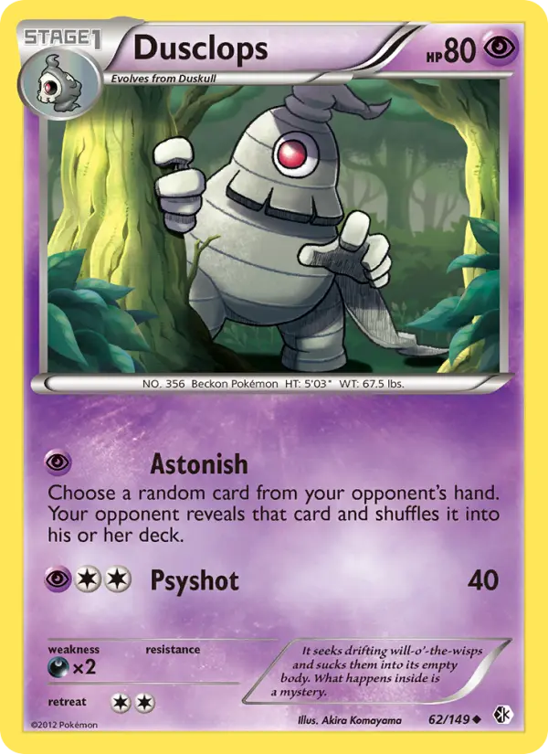 Dusclops 62 card from Boundaries Crossed