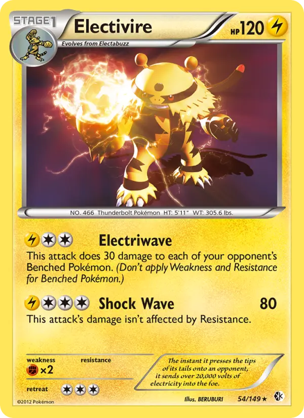 Electivire 54 card from Boundaries Crossed