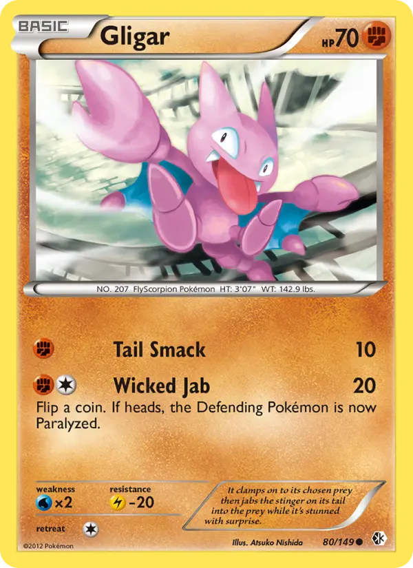 Gligar 80 card from Boundaries Crossed