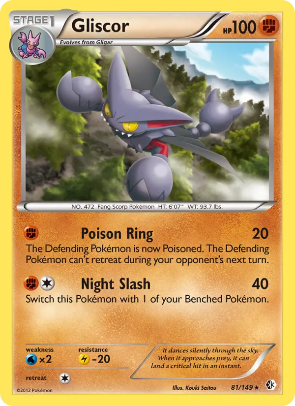 Gliscor 81 — Boundaries Crossed 81, Holofoil finish