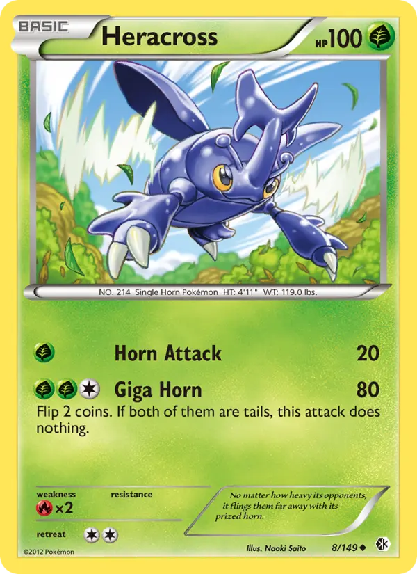 Heracross 8 card from Boundaries Crossed