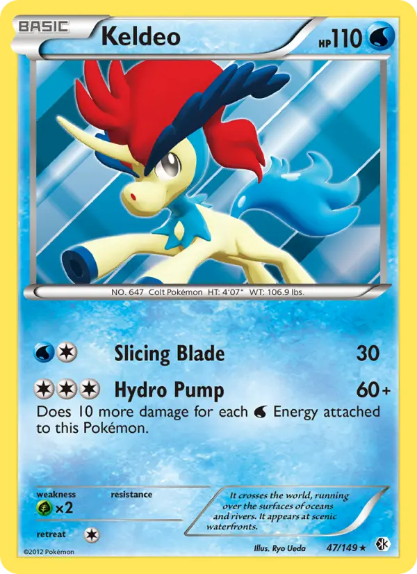 Keldeo 47 card from Boundaries Crossed