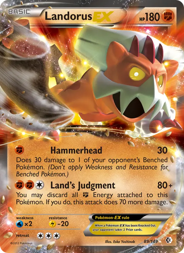 Landorus-EX 89 card from Boundaries Crossed