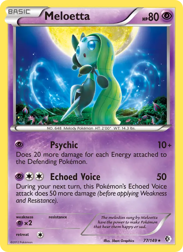 Meloetta 77 card from Boundaries Crossed