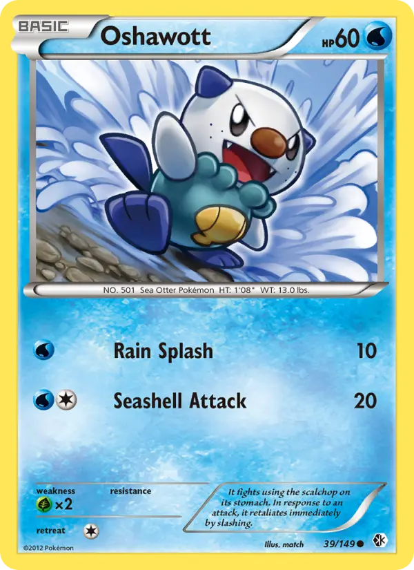 Oshawott 39 card from Boundaries Crossed