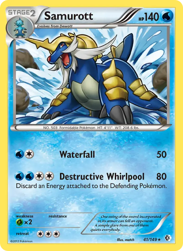 Samurott 41 card from Boundaries Crossed