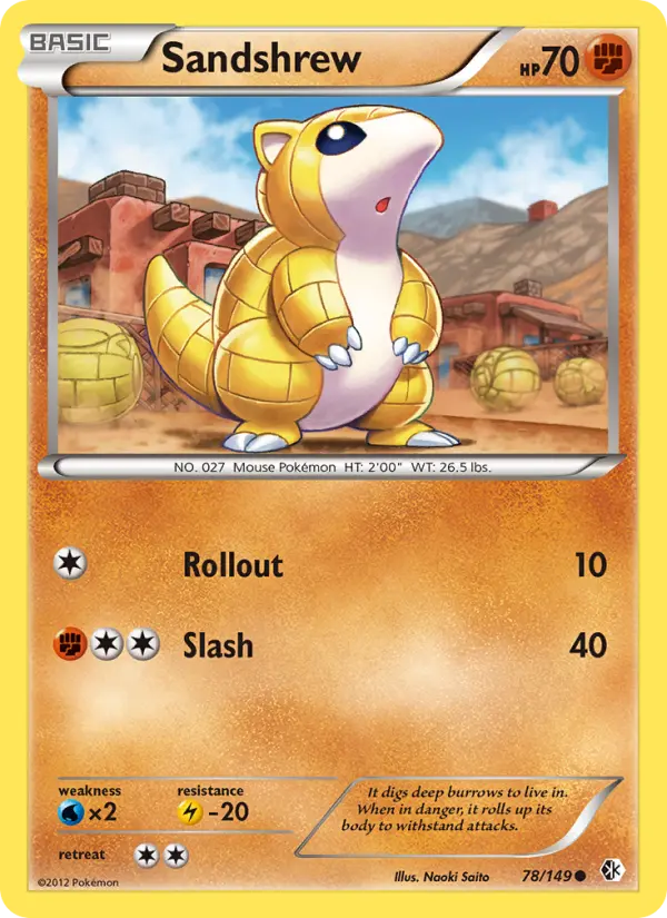 Sandshrew 78 card from Boundaries Crossed