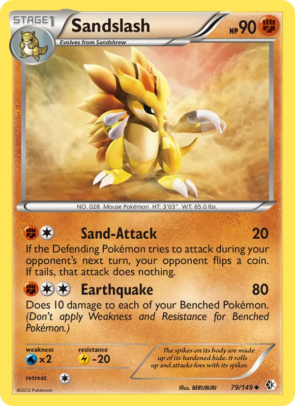 Sandslash 79 card from Boundaries Crossed