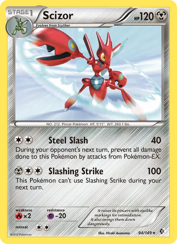 Scizor 94 card from Boundaries Crossed