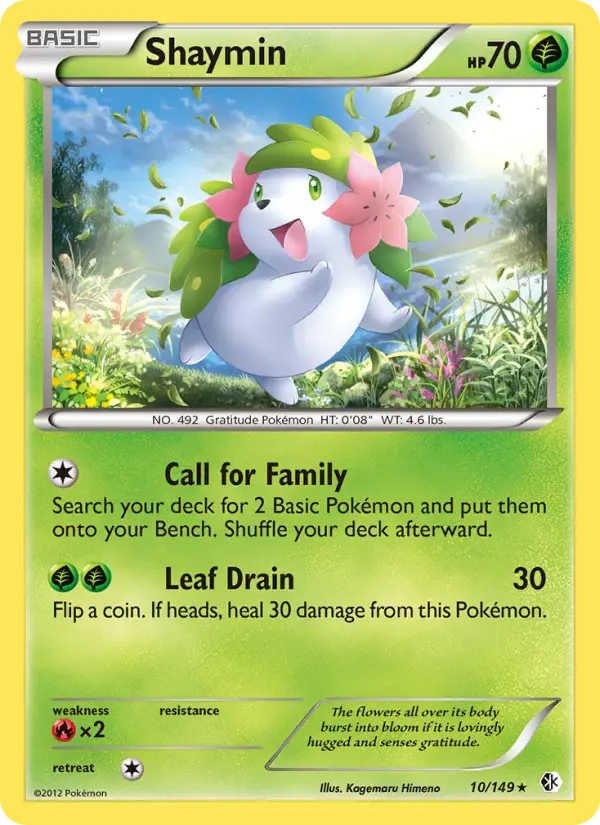 Shaymin 10 card from Boundaries Crossed