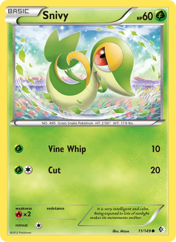 Snivy 11 card from Boundaries Crossed