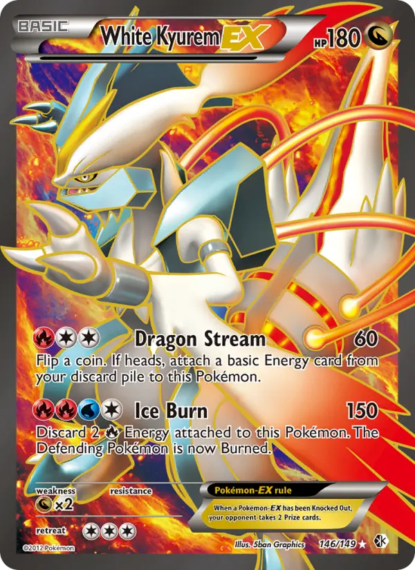 White Kyurem-EX 146 card from Boundaries Crossed