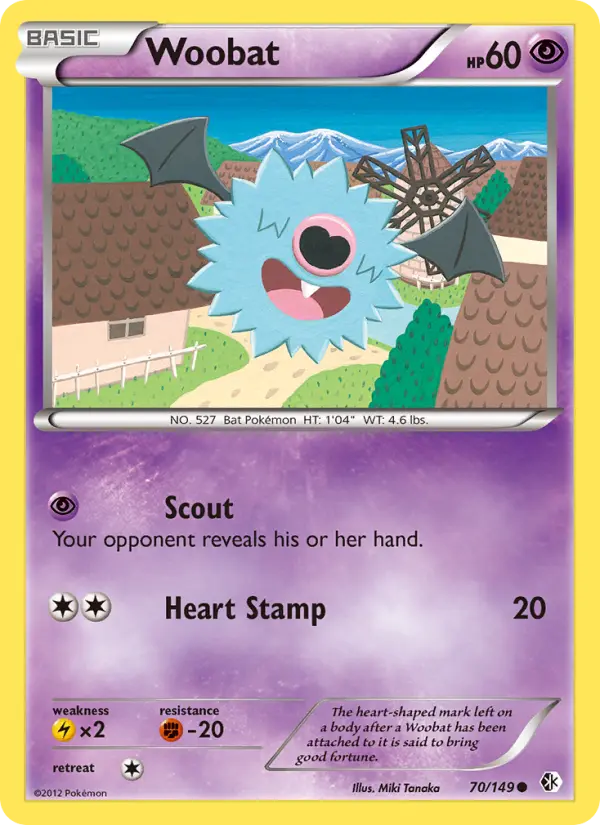 Woobat 70 card from Boundaries Crossed