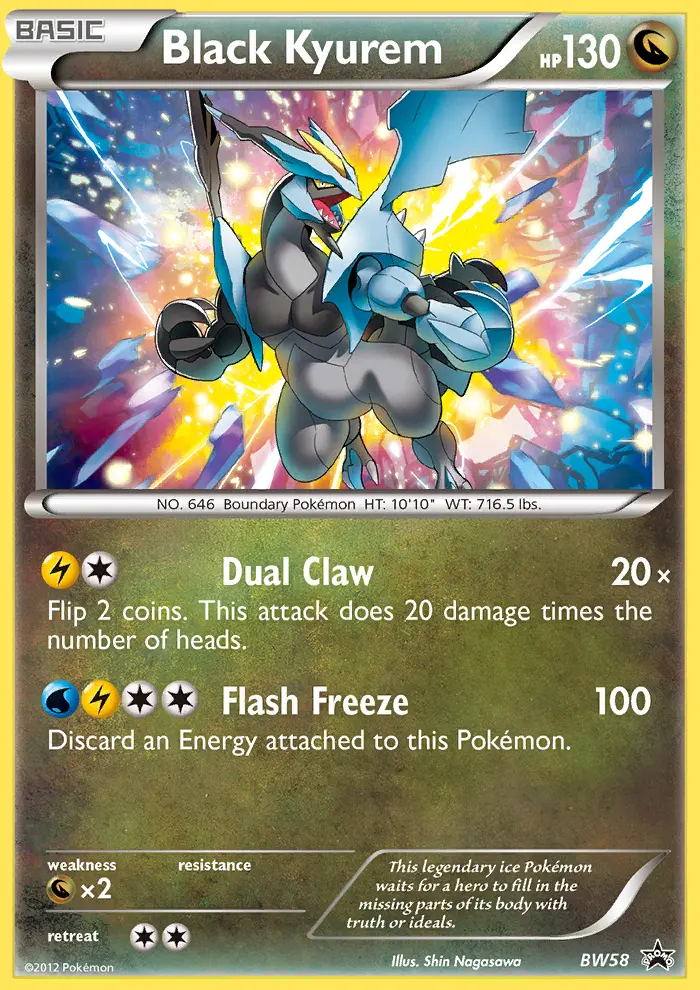 Black Kyurem BW58 card from BW Black Star Promos