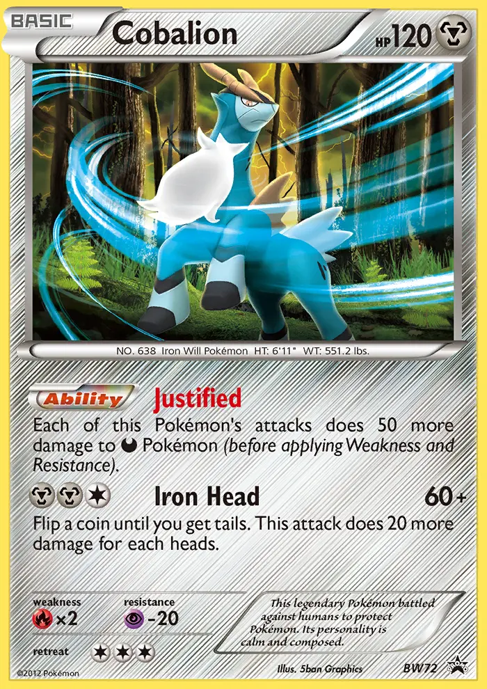 Cobalion BW72 card from BW Black Star Promos
