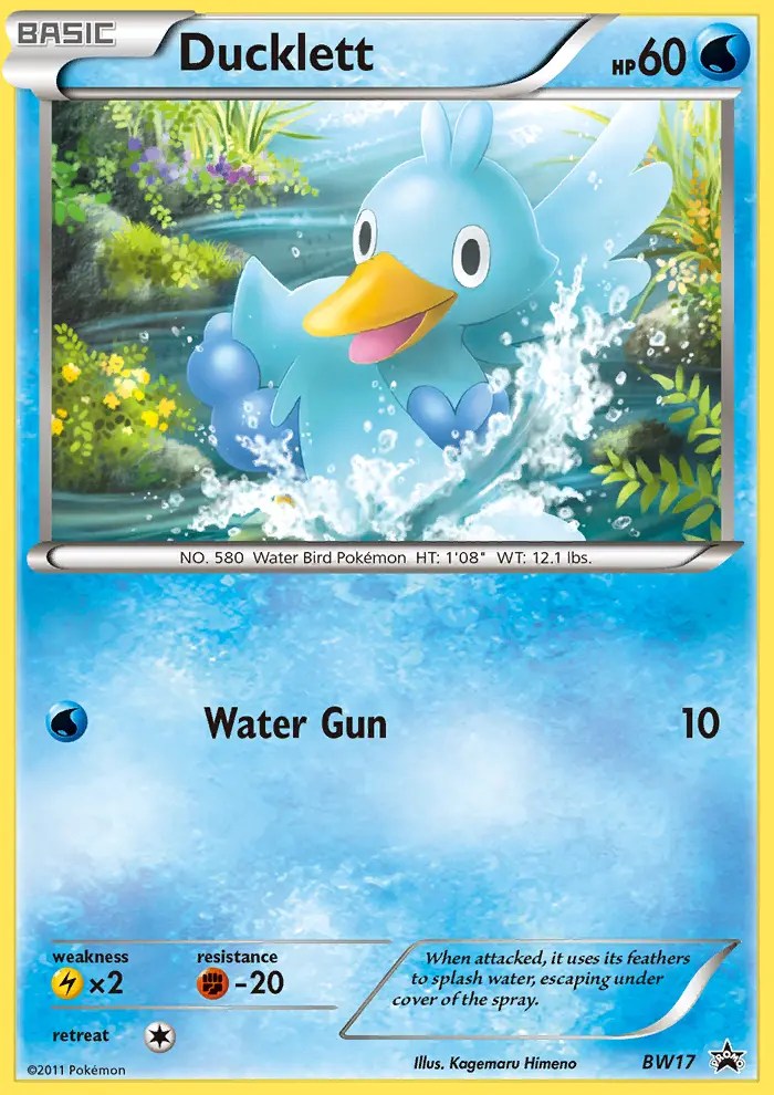 Ducklett BW17 card from BW Black Star Promos