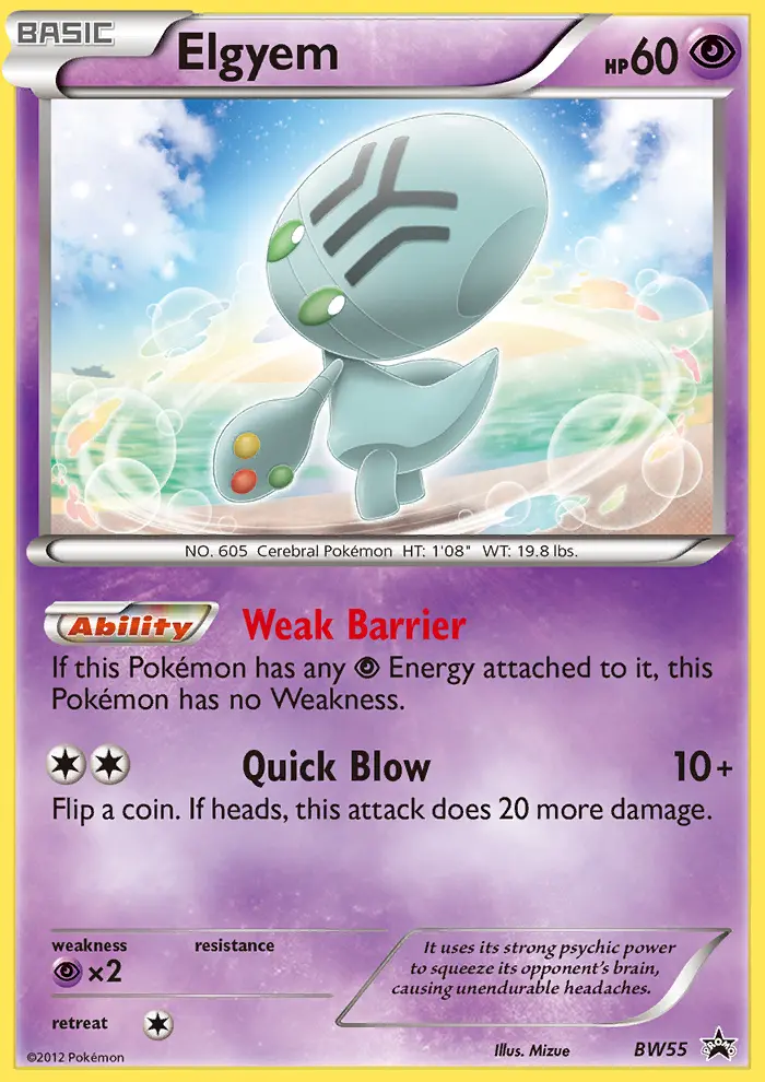 Elgyem BW55 card from BW Black Star Promos