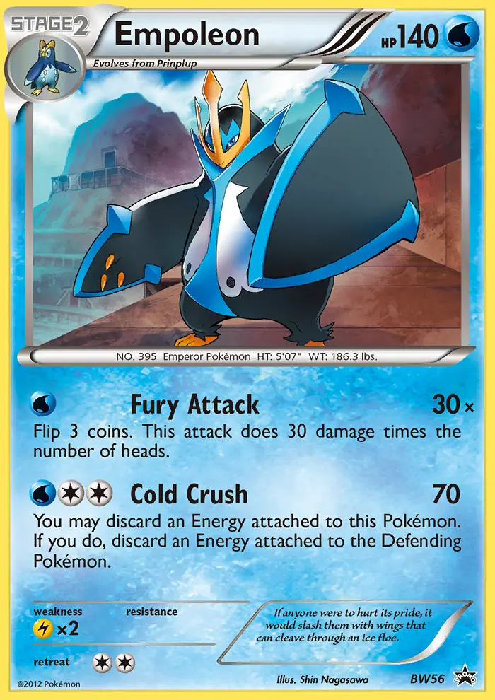 Empoleon BW56 card from BW Black Star Promos