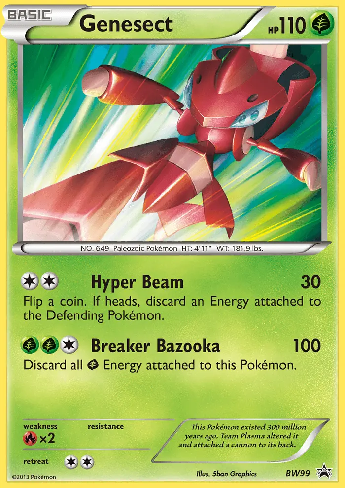 Genesect BW99 card from BW Black Star Promos
